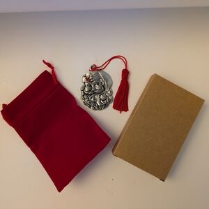 Vintage Avon 2012 Santa Pewter Ornament